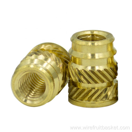 Copper nut copper insert embedded cold knurled nut